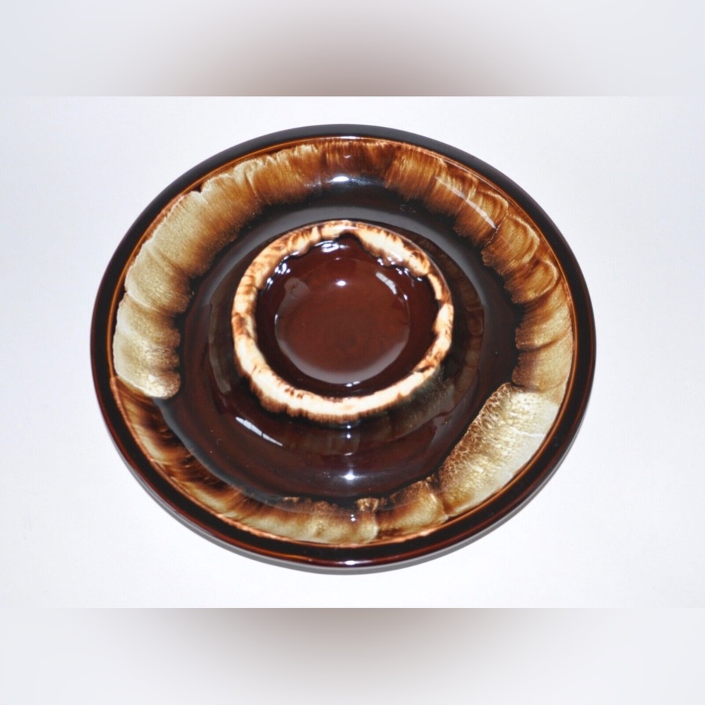 Pfaltzgraff Gourmet 12.25" Chip Dip Serving Bowl Plate Mid Century Modern MCM